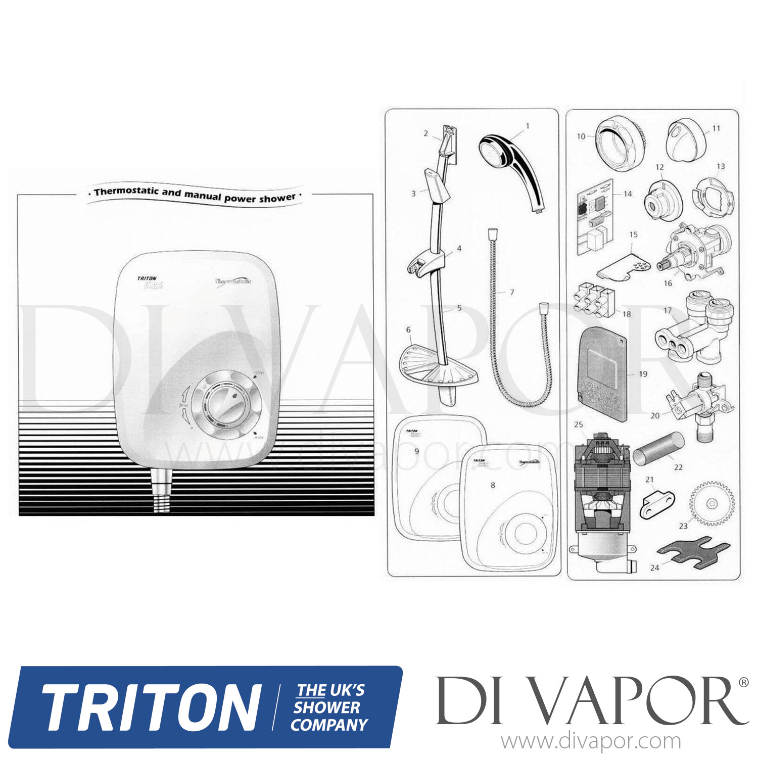 Triton Power Shower Spare Parts Catalogue